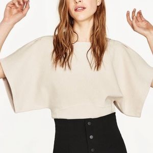 - Zara Knit Kimono Sleeve Sweater with corset